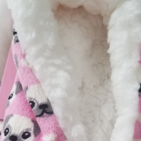 Pink pug slippers - Picture 3 of 3